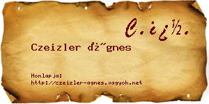 Czeizler Ágnes névjegykártya